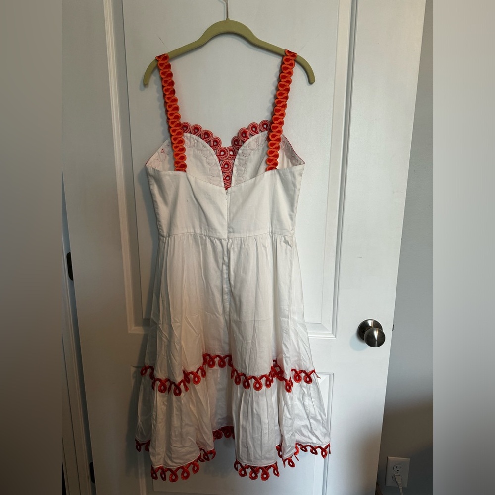 NWT | Temperley London Boheme Embroidered Cotton Poplin Dress | US Sz 10 - Picture 6 of 8